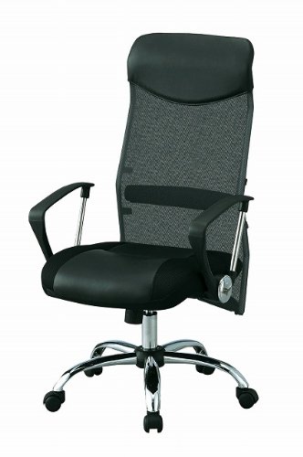 肘付きガス圧式メッシュハイバックオフォスチェアK-908H【SE-B】 サイズ：620×600×H1115～1195mm カラー：ブラック(#9817450) 沖縄・北海道・離島は別途追加運賃が必要です。 