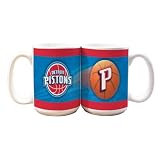 NBA Detroit Pistons 2 Pack 15oz White SportsBall Mug