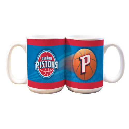 NBA Detroit Pistons 2 Pack 15oz White SportsBall Mug