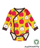 マクソモーラ ベビー服 Apple 新生児用 長袖 ロンパース コンビ肌着 りんご 0-4ヵ月 Maxomorra 北欧 スウェーデン (62cm)
