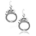 Spinningdaisy Womens Silver Plated Functional Handcuff Earrings