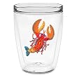 Colorful Caribbean Lobster 16 oz Insulated Beverage Tumbler, Clear