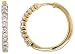 14k Gold / Diamond Huggie Earrings 11/16 (18 mm)