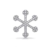 Bling Jewelry .925 Sterling Silver Micro Pave CZ Snowflake Pendant Necklace