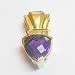 14K Amethyst and Diamond Pendant/Slide