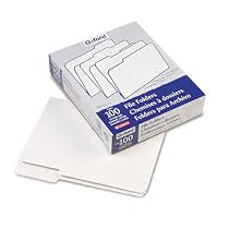 Pendaflex : Two-Tone File Folders, 1/3 Cut, Top Tab, Letter, White, 100/Box -:- Sold as 1 BX