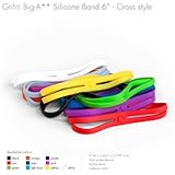 Grifiti Big-Ass Bands X Cross Style 6" 5 Pack Books, Camera Lens, Art, Cooking, Wrapping, Exercise, MacBooks, Bag Wraps, Dungies Replacements, and Made with Silicone Instead of Rubber or Elastic