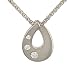 Teardrop Pendant with Round Diamonds on Chain .07cttw