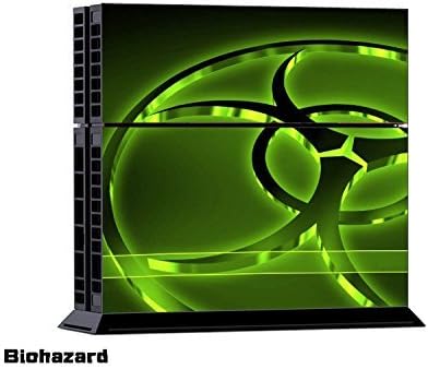 Eddie Internatioanl (TM) PS4 Console Designer Skin for Sony Playstation 4 Console System Plus Two (2) Decals For: PS4 Dualshock Controller - Biohazard