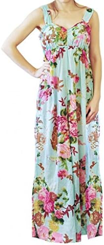 Exotic Elegance Women's Floral Print Sleeveless Jumpsuit One Size Light Blue