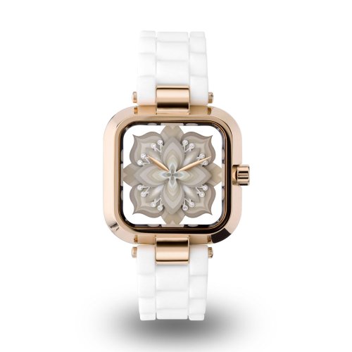 Zerone Crossover Sasu UNTITLED White IP Rose Gold Analogue Watch
