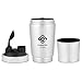 HomeLife Solutions 24oz Stainless Steel Protein Shaker with a Built-in 6.5 oz Powder Container and a Built-in Agitator
