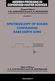 Spectroscopy of solids containing rare earth ions