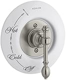 KOHLER K-T6810-4D-BN IV Georges Brass Rite-Temp Pressure-Balancing Valve Trim, Vibrant Brushed Nicke