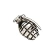 Silver Star "Grenade" Chrome Metal Belt Buckle