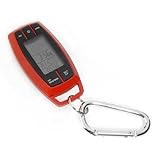 Weather Station outdoor survival tool KeyChain - Time, temperature, forecast, compass & flashlight all in one pocket size unit