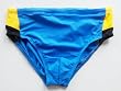 Mens Bikini Brief with Adjustable Elastic Drawstring Waist Mesh Lined. Black/Green/White and Blue/Yellow/black in Sizes 30-36