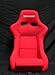 Pair of Bride Zeta Ii 2 Low Max Seats w/ Black Frp Red Cloth W Sliders & Mounts