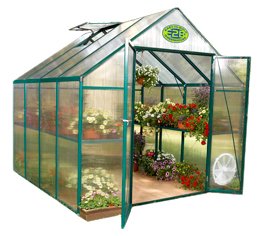 Systems Trading EG45808 Backyard Hobby Greenhouse, Green, 8 By 8 Feet