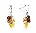 Earrings - E20 - Swarovski Crystal Heart & Pearl Cluster ~ Topaz