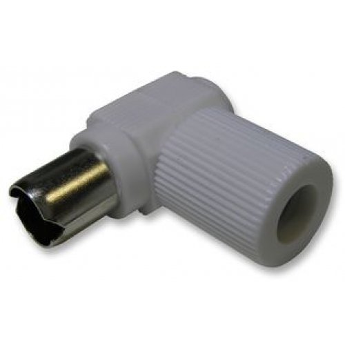 RF Coax Right Angle PLUG for TV Aerial Cables - Freeview compatible
