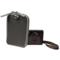Digital Kamera Case aus Neopren (anthrazit) - stylishe H�lle im Waffeldesign und tolle Geschenkidee