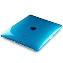 APPLE IPAD SMALL SQUARE PATTERN TRANSPARENT BACK COVER CASE - BLUE  PART OF THE QUBITS ACCESSORIES RANGE