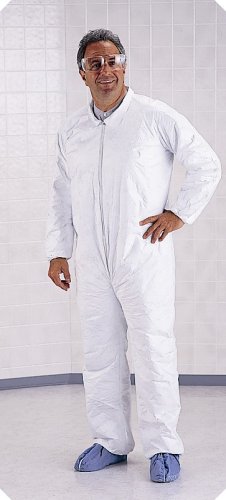 Tyvek Coveralls, Elastic Wrist, Hood and Boots, White, Latex-Free - XXX-Large - 25 Each