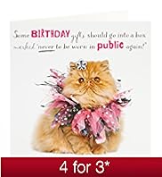 Cat In Public Humour Birthday Card