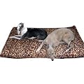 DELUXE EXTRA LARGE WATERPROOF DOG BEDS/PET BED Leopard FLEECE