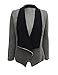 LookbookStore Women's Casual Draped Asymmetric Zip Blazer Jacket Outwear