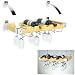Concept Housewares 6 Bottle Wall/Ceiling Mount Glass & Wine Rack
