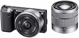 Sony NEX5DB Alpha Compact System Camera - 16mm F2.8 and 18-55mm F3.5-5.6 OSS Lens Black
