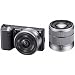 Sony NEX5DB Alpha Compact System Camera - 16mm F2.8 and 18-55mm F3.5-5.6 OSS Lens Black