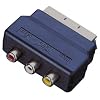 Scart Adaptor with 3 Phono Sockets (Audio Video In) - Black