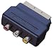 Scart Adaptor With 3 Phono Sockets (audio Video In) - Black