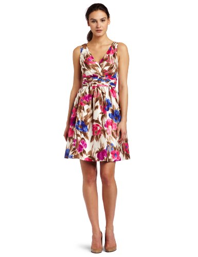 Jessica Howard Women's Ikat Floral Dress, Pink, 10- black friday deal