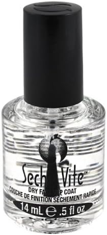Seche Vite Dry Fast Top Coat Clear High Gloss Professional Nail Polish - 0.5oz Pack of 2