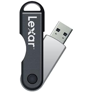 Lexar JumpDrive TwistTurn 16 GB USB 2.0 Flash Drive LJDTT16GASBNA (Silver)
