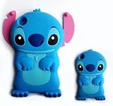 Focus Blue Disney Movable Ear Flip Cute 3D Stitch soft Case for Apple ipod touch 4 Xmas Gift+1 stitch touch pen