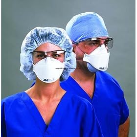 3M Health Care Particulate Respirator Type N95 - Flat-fold, Three-panel, White - Box