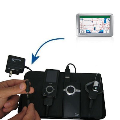 Gomadic Universal Charging Station for the Garmin Nuvi 750 and many other mobile devices - 2nd Generation Design - uses Gomadic TipExchange Technology - 4 tips included