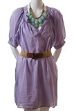 Trinity Oversized Slouchy Poet Sleeve Caftan Dress Lavender