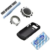 Black BlackBerry Trackball + Black BlackBerry Skin for BlackBerry Pearl Devices with Exclusive FREE Complimentary Super Deal Micro Fiber Cleaning Cloth