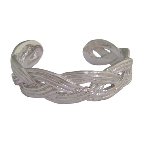 Hawaiian Jewelry Sterling Silver Sailor's Weave Toe Ring