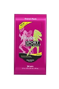 Playtex Sport Playtex Sport Body Wipes Travel Pack, 24 Count, Pack of 5