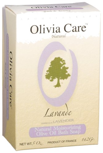 Olivia Care Olive Oil Soap, Lavender, 5-Ounce Boxes (Pack of 4) by Olivia Care