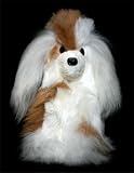 Soft Cuddly Alpaca Stuffed Animal Hand Made Pet Dog Teddy Bear APD_WHITEBROWN10_074