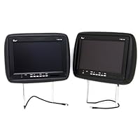 Universal Pair of Brand New Tview T110pl-black Headrests with 11.2 Car Monitors Built in + Built in Ir Transmitters + 2 Remotes + 1 Year Warranty + Top of the Line Tft Display and All the Latest Features **Wholesale Price**
