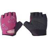 Chiba Kids Special Cycling Gloves - 1 Pair, Large, Pink Horse